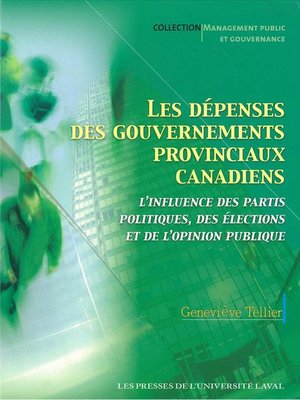 cover image of Dépenses des gouvernements provinciaux canadiens